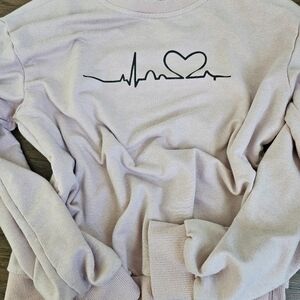 Heart, pink hoodie